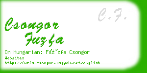 csongor fuzfa business card